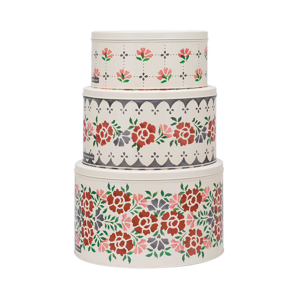 Emma Bridgewater Antique Roses Round Set Of 3 Cake Tins