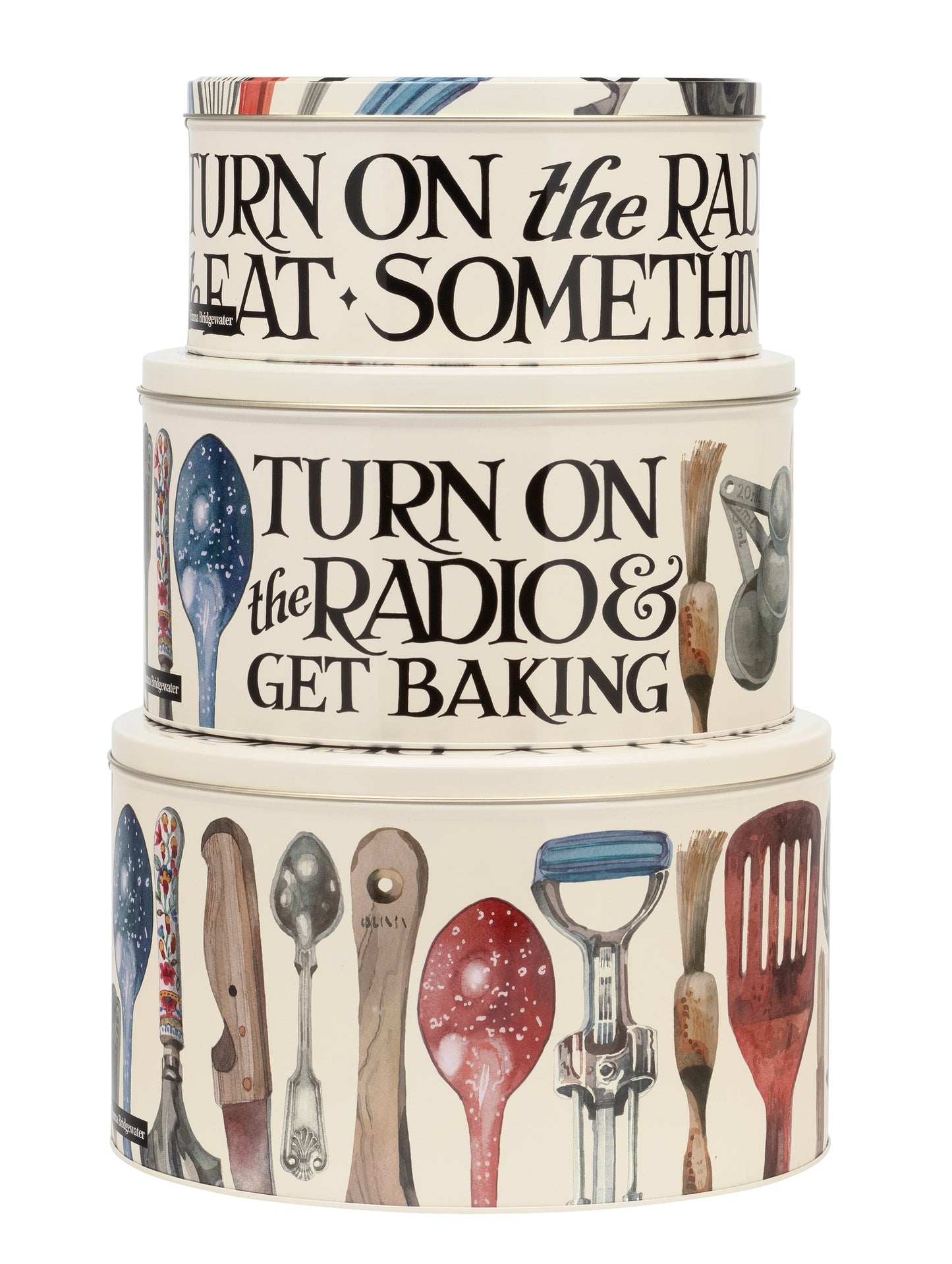 Emma Bridgewater Making & Baking Round Set Of 3 Cake Tins