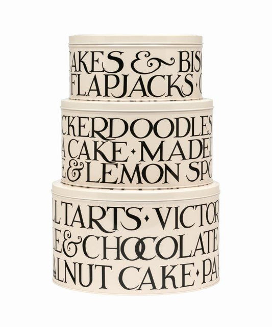 Emma Bridgewater Black Toast Round Set Of 3 Cake Tins
