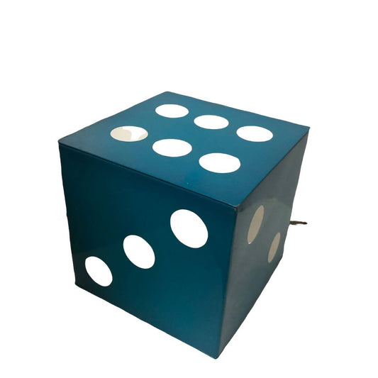 Retro Dice Tin Blue