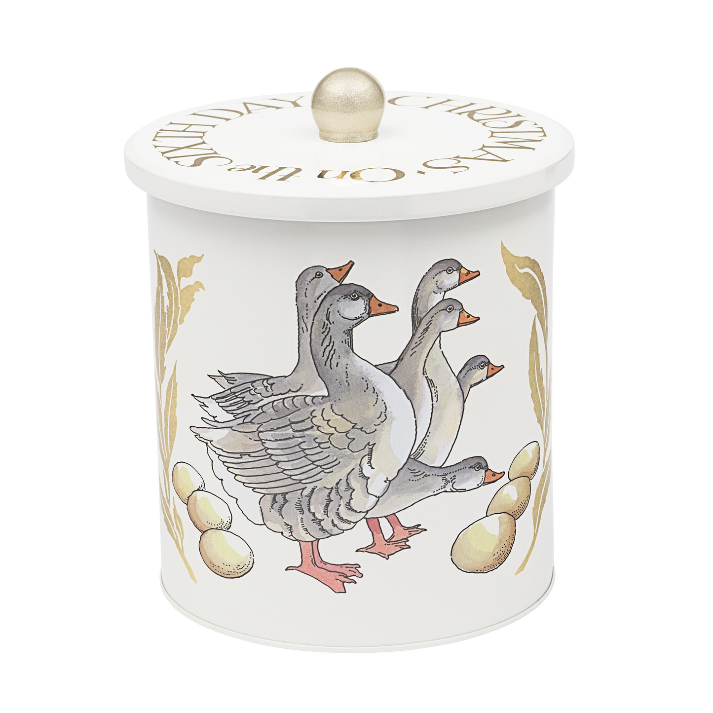 Emma Bridgewater Six Geese A Laying Biscuit Barrel Tin