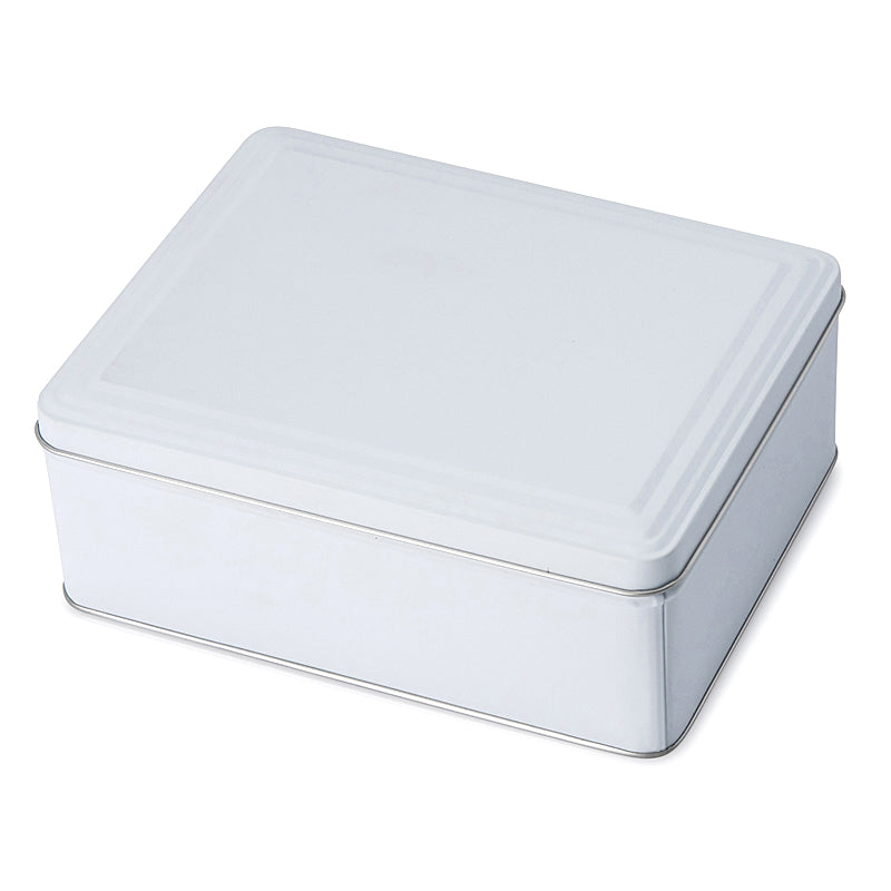 Matte White Biscuit Tin