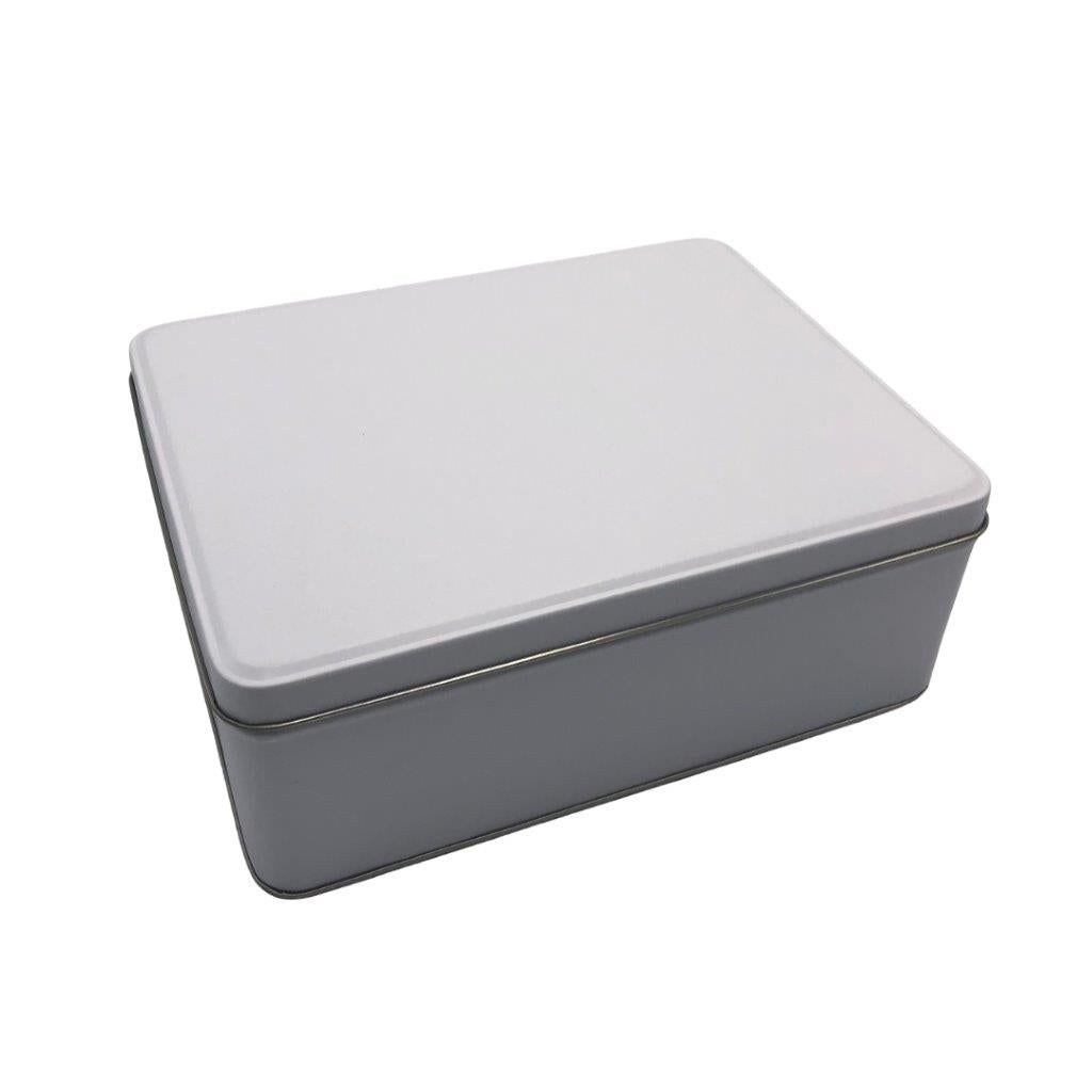Matte White Biscuit Tin