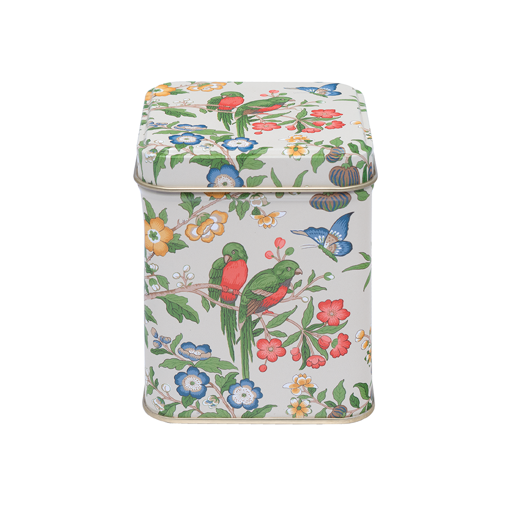 Sanderson Chinoiserie Hall Small 100g Square Tea Tin