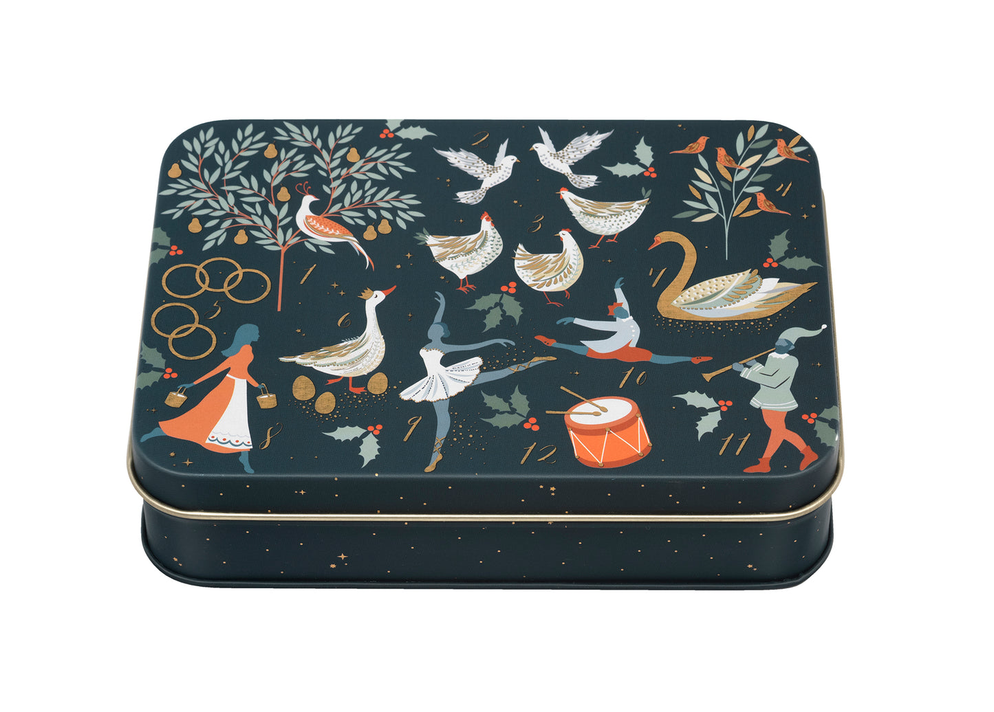 Sara Miller 12 days of Christmas Small Rectangle Tin