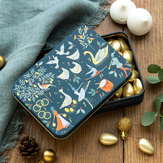Sara Miller 12 days of Christmas Small Rectangle Tin