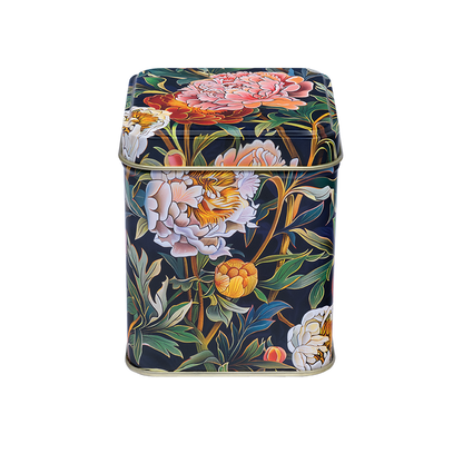 Arts & Crafts Small 100g Square Tea Tin