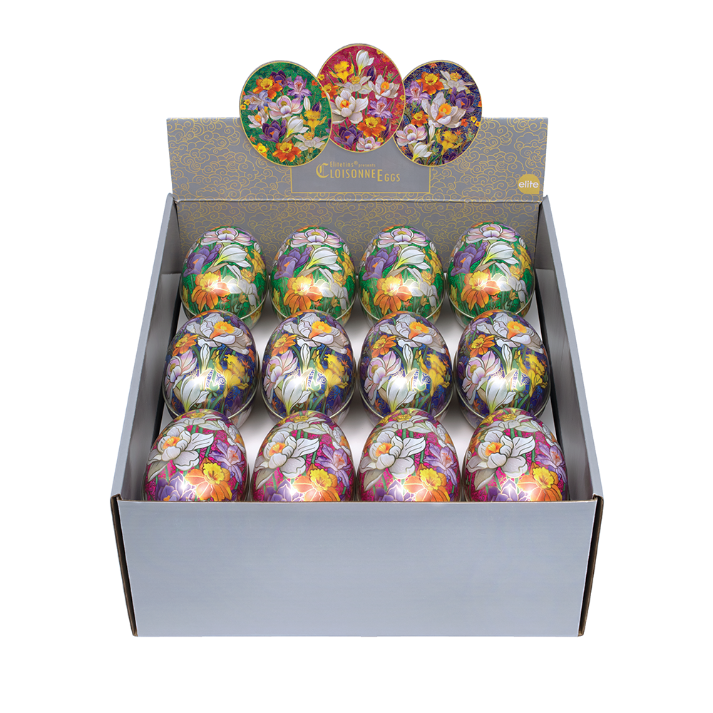 Cloisonne Egg Shaped Tin