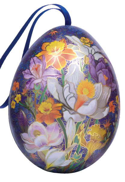 Cloisonne Mini Egg Shaped Tin