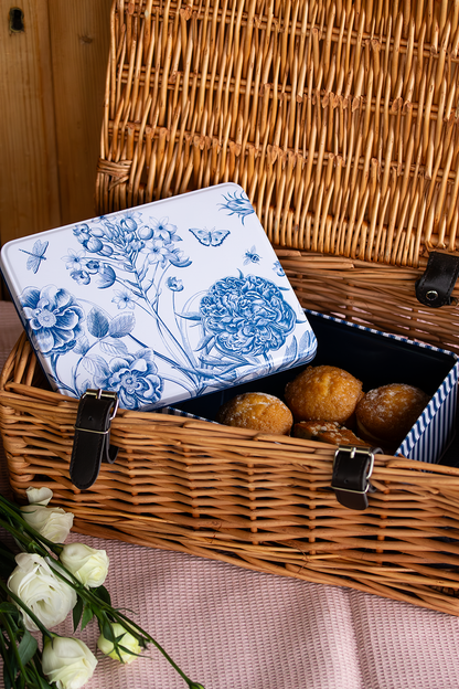Sanderson Etchings & Roses Biscuit Tin