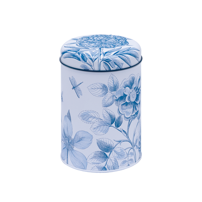 Sanderson Etchings & Roses Round Canister Boxed Set Of 3 Tins