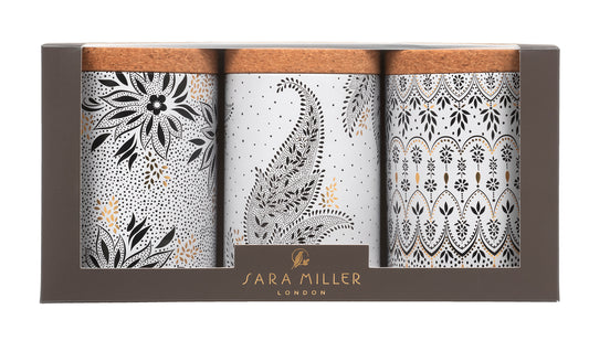 Artisanne Noir Corked Caddy Tins