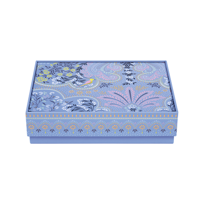 Sara Miller Decorative Filigree Powder Blue Rectangle Tin