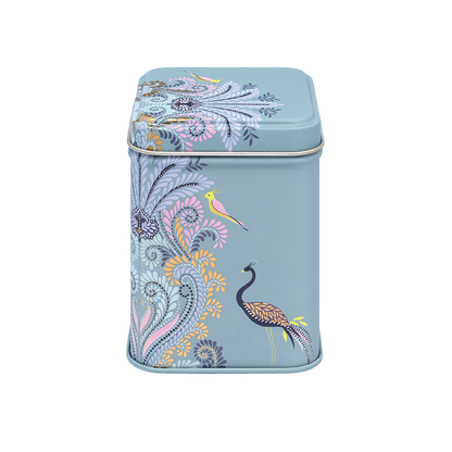 Sara Miller Peacock Filigree 100g Small Square Tin
