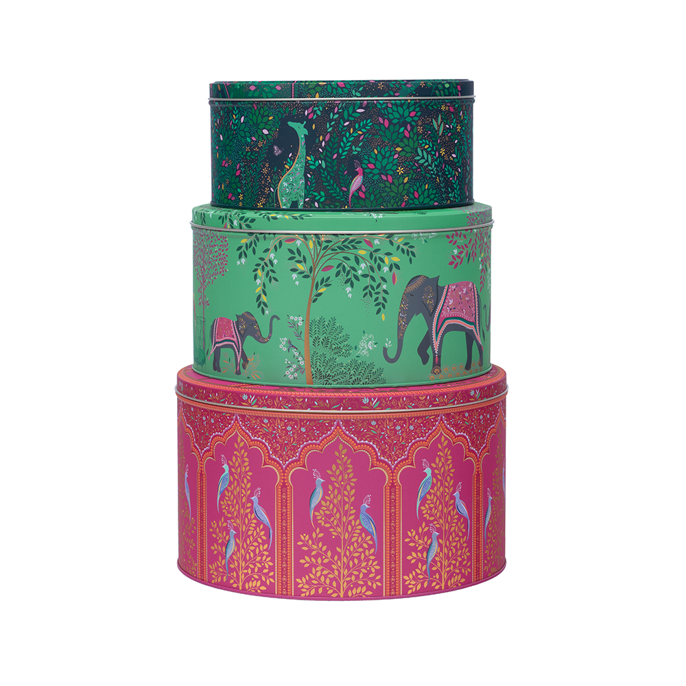 Sara Miller India Large Round Set Of 3 Cake Tins