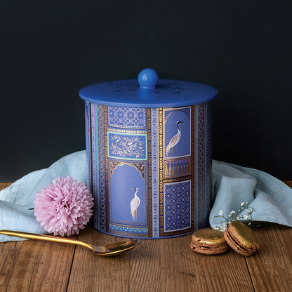 Sara Miller India Windows Biscuit Barrel Tin