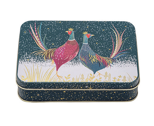 Sara Miller Pheasants Small Rectangle Tin