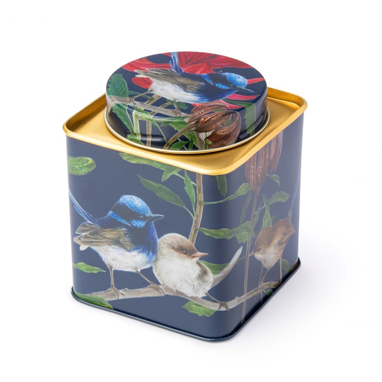 Australian Birds Blue Wren Small Tea Caddy