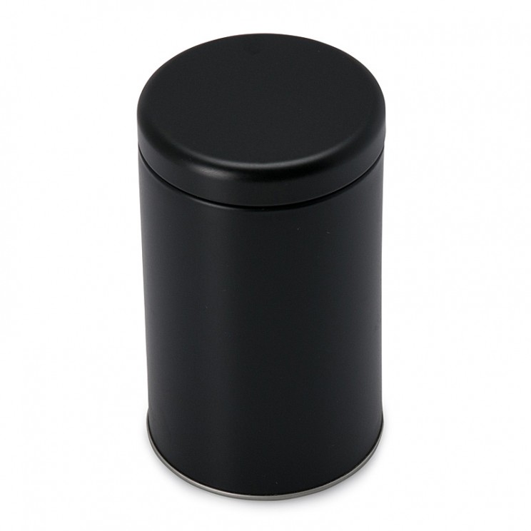 Matte Black Small Cylinder Plastic Ring Tin